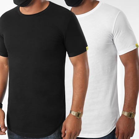 LBO - Lot de 2 Tee Shirts Oversize For The Planet 1183 Noir Blanc