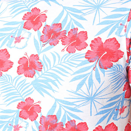 Paname Brothers - Tee Shirt Floral Tazia Blanc Bleu Rouge