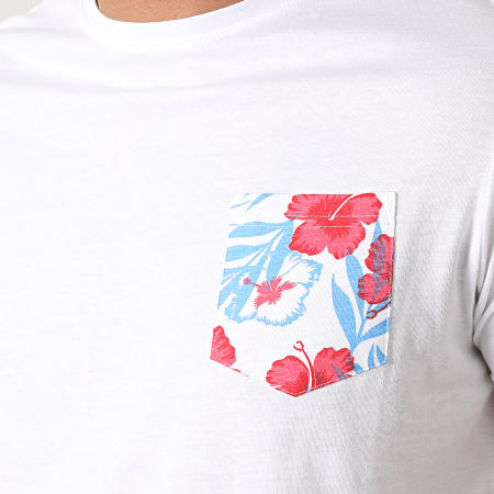 Paname Brothers - Tee Shirt Poche Floral Tazia Blanc