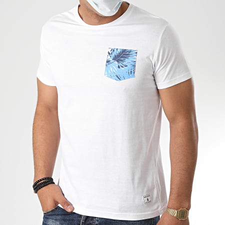 Paname Brothers - Tee Shirt Poche Floral Taly Blanc