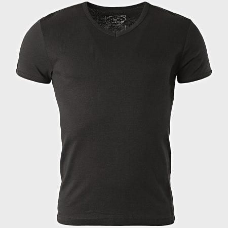 La Maison Blaggio - Tee Shirt Col V Landa Noir