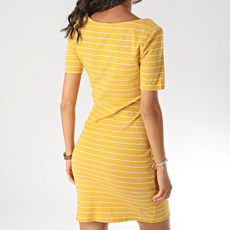 Only - Robe Femme Nevada Jaune Moutarde