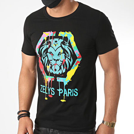 Zelys Paris - Tee Shirt A Strass Octo Noir