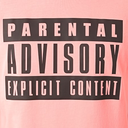 Parental Advisory - Tee Shirt Logo Rose Fluo