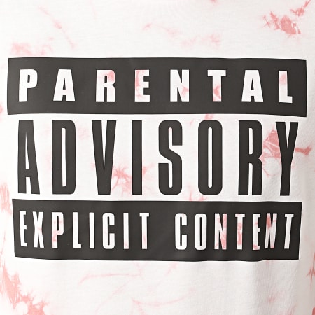 Parental Advisory - Tee Shirt Logo Rose Délavé