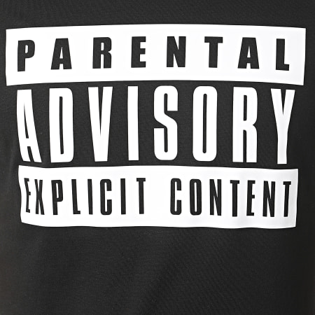 Parental Advisory - Tee Shirt Ringer Logo Noir Blanc