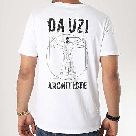 Da Uzi - Tee Shirt Logo Architecte Blanc