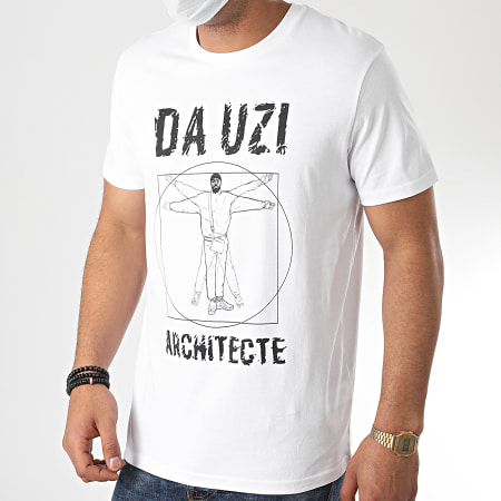 Da Uzi - Tee Shirt Big Logo Architecte Blanc