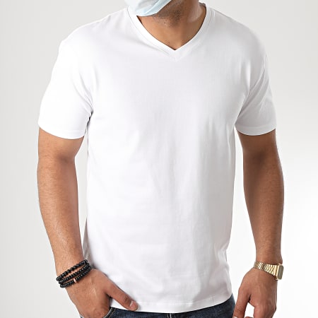 KZR - Tee Shirt Col V 5584323506 Blanc