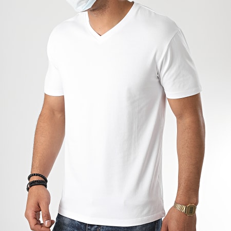 KZR - Tee Shirt Col V 5584323506 Blanc