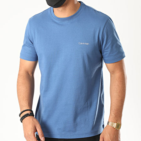 Calvin Klein - Tee Shirt Cotton Chest Logo 3307 Bleu