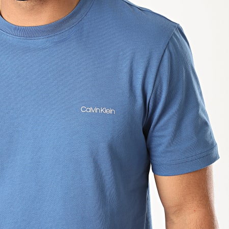 Calvin Klein - Tee Shirt Cotton Chest Logo 3307 Bleu