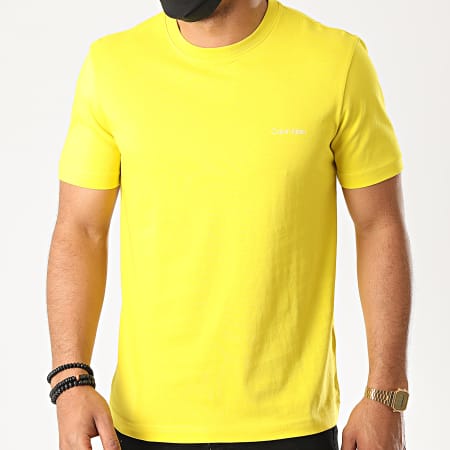Calvin Klein - Tee Shirt Cotton Chest Logo 3307 Jaune