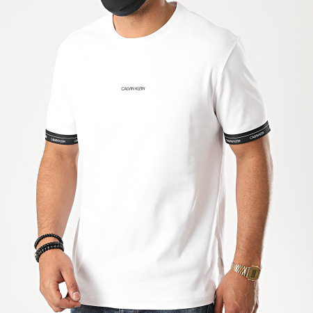 Calvin Klein - Tee Shirt Logo Cuff 5573 Blanc
