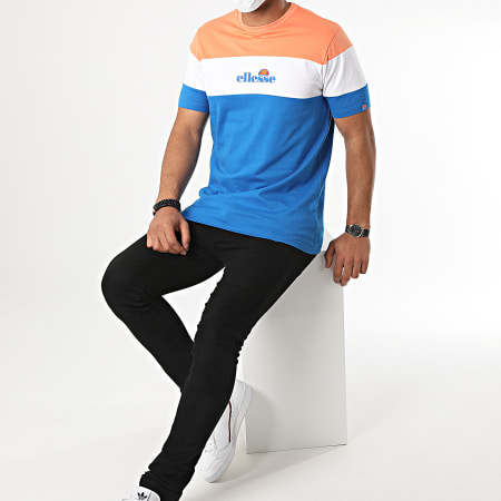 Ellesse - Tee Shirt Tricolore Ministry SHF09080 Bleu Orange Blanc