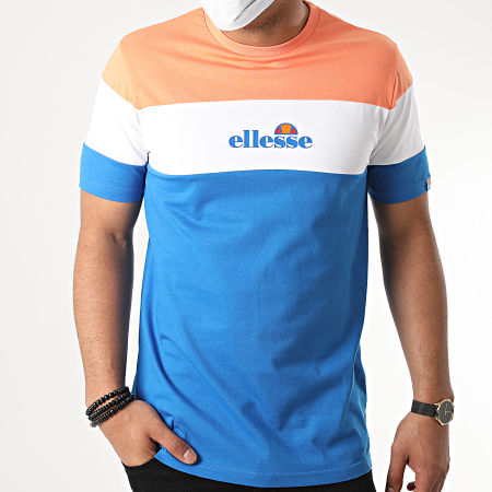 Ellesse - Tee Shirt Tricolore Ministry SHF09080 Bleu Orange Blanc