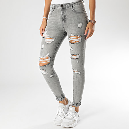 Girls Outfit - Jean Skinny Femme 621 Gris