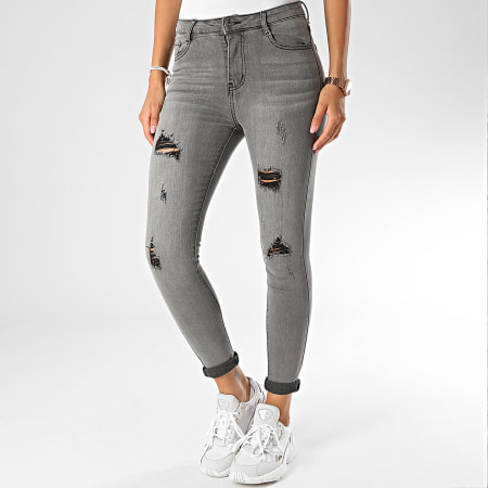 Girls Outfit - Jean Skinny Femme 583 Gris