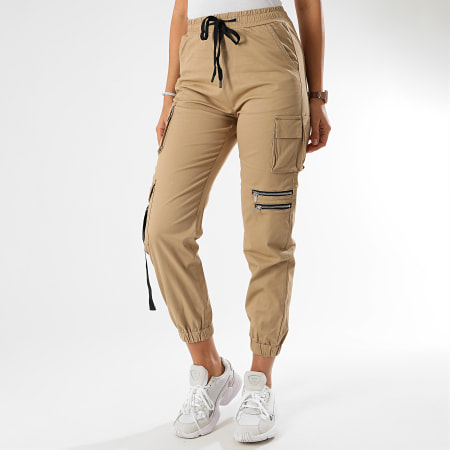 Girls Outfit - Jogger Pant Femme 610-3 Beige