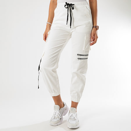 Girls Outfit - Jogger Pant Femme 610-5 Blanc