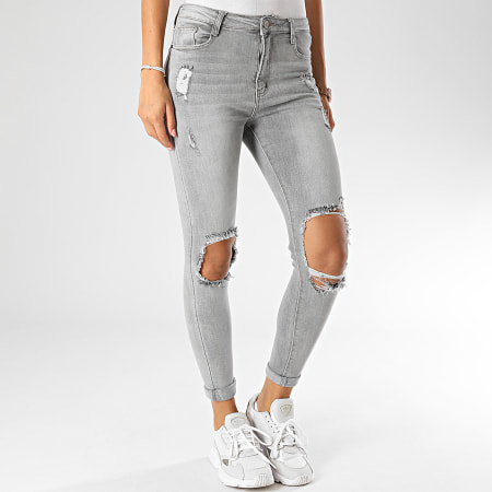 Girls Outfit - Jean Skinny Femme 656 Gris