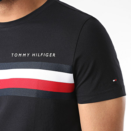 Tommy Hilfiger - Tee Shirt Global Stripe 4337 Bleu Marine