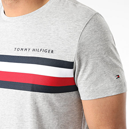 Tommy Hilfiger - Tee Shirt Global Stripe 4337 Gris Chiné