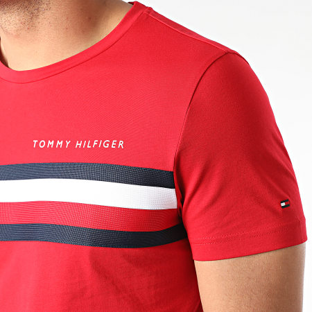 Tommy Hilfiger - Tee Shirt Global Stripe 4337 Rouge
