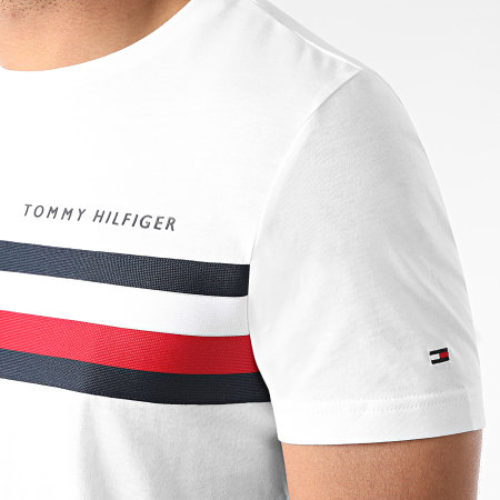 Tommy Hilfiger - Tee Shirt Global Stripe 4337 Blanc