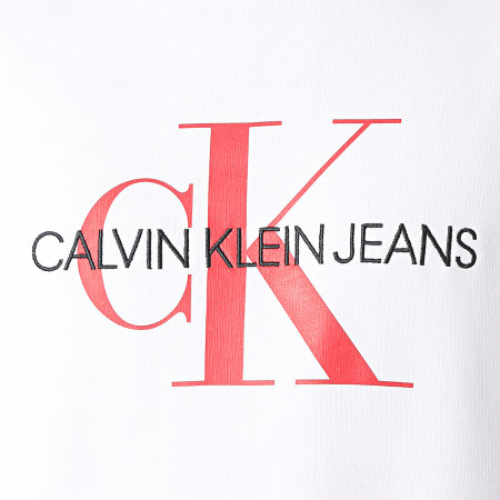 Calvin Klein - Sweat Crewneck Monogram Regular 5595 Blanc