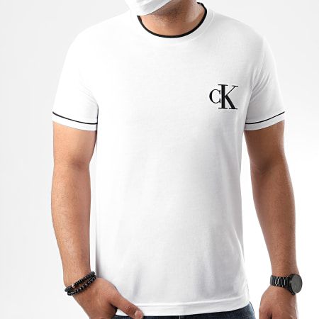 Calvin Klein - Tee Shirt Tipping CK Essential 5610 Blanc