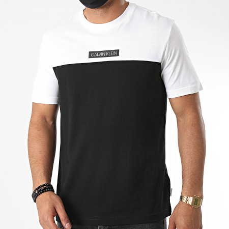 Calvin Klein - Tee Shirt Color Block 5572 Noir Blanc