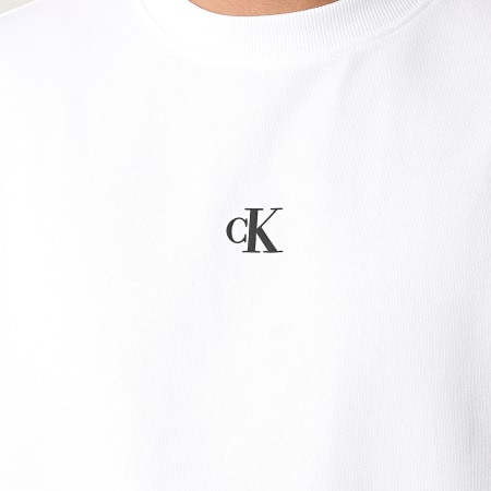 Calvin Klein - Sweat Crewneck Puff Print 5708 Blanc