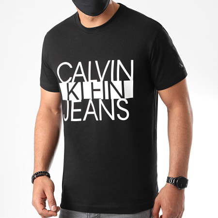 Calvin Klein - Tee Shirt CKJ Colorblock Strip 6044 Noir