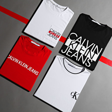 Calvin Klein - Tee Shirt CKJ Colorblock Strip 6044 Noir