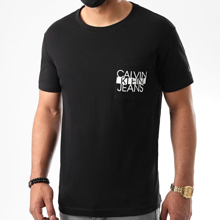 Calvin Klein - Tee Shirt Poche CKJ Colorblock 6047 Noir