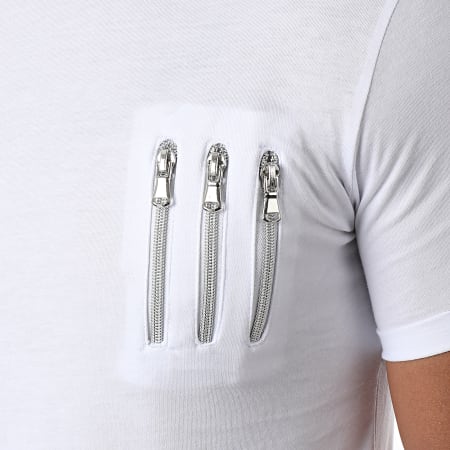LBO - Tee Shirt Oversize Avec Zips 1130 Blanc