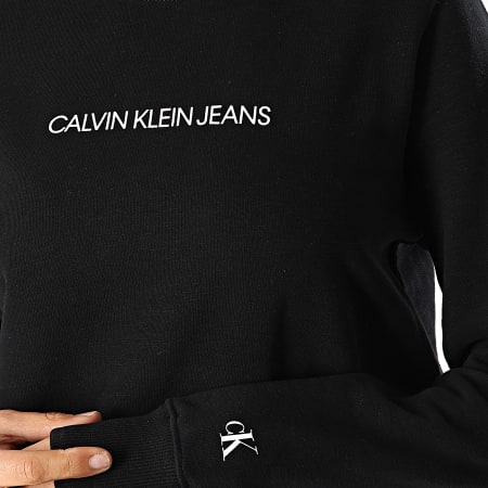 Calvin Klein - Sweat Crewneck Femme Shrunken Institution 4209 Noir