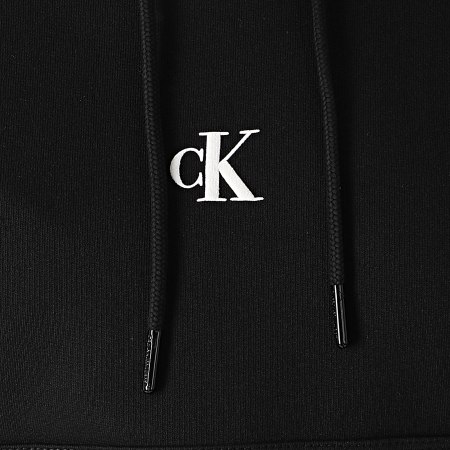 Calvin Klein - Sweat Capuche Femme Crop Puff Print 4218 Noir
