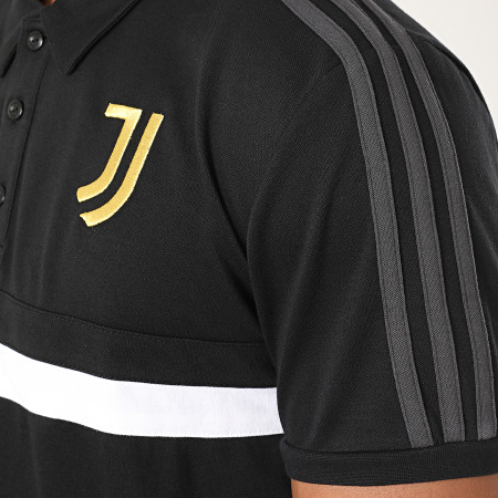 adidas - Polo Manches Courtes Juventus A Bandes FR4225 Noir