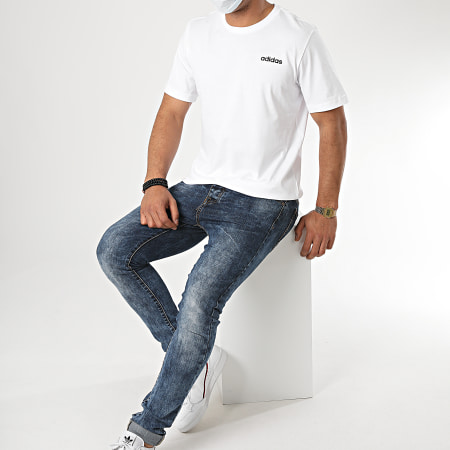 adidas Tee Shirt Essential Plain DQ3089 Blanc Ryses