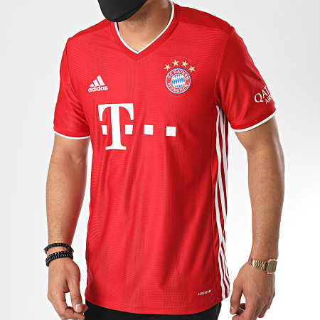 adidas - Tee Shirt A Bandes FC Bayern FR8358 Rouge