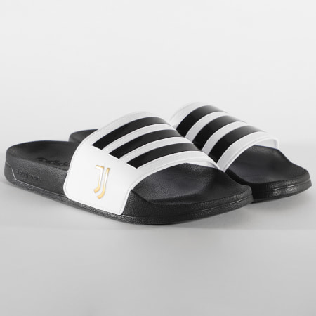 Adidas Sportswear - Claquettes Adilette Shower FW7075 Juventus Noir Blanc