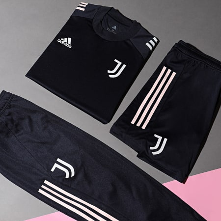 Adidas Sportswear - Tee Shirt De Sport A Bandes Juventus FR4268 Bleu Marine
