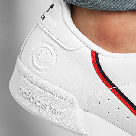 Adidas Originals - Baskets Continental 80 Vegan FW2336 Footwear White Collegiate Navy Scarlet