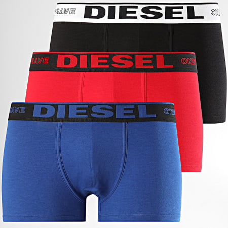 Diesel - Lot De 3 Boxers Damien 00ST3V-0TAWB Bleu Roi Rouge Noir