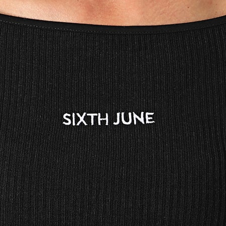 Sixth June - Sweat Crop Femme W4141VSW Noir