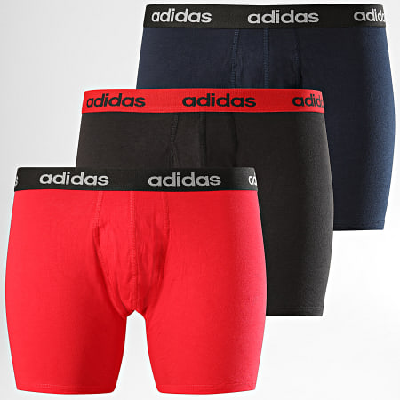 Adidas Sportswear - Lot De 3 Boxers FS8395 Noir Rouge Bleu Marine