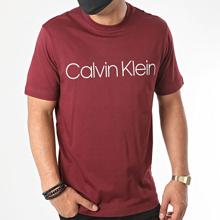 Calvin Klein - Tee Shirt Calvin Cotton Front Logo 3078 Bordeaux