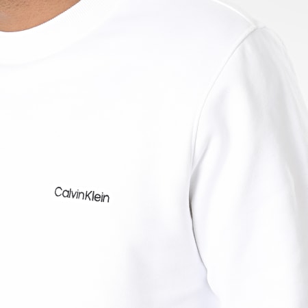 Calvin Klein - Sweat Crewneck Logo Embroidery 3088 Blanc
